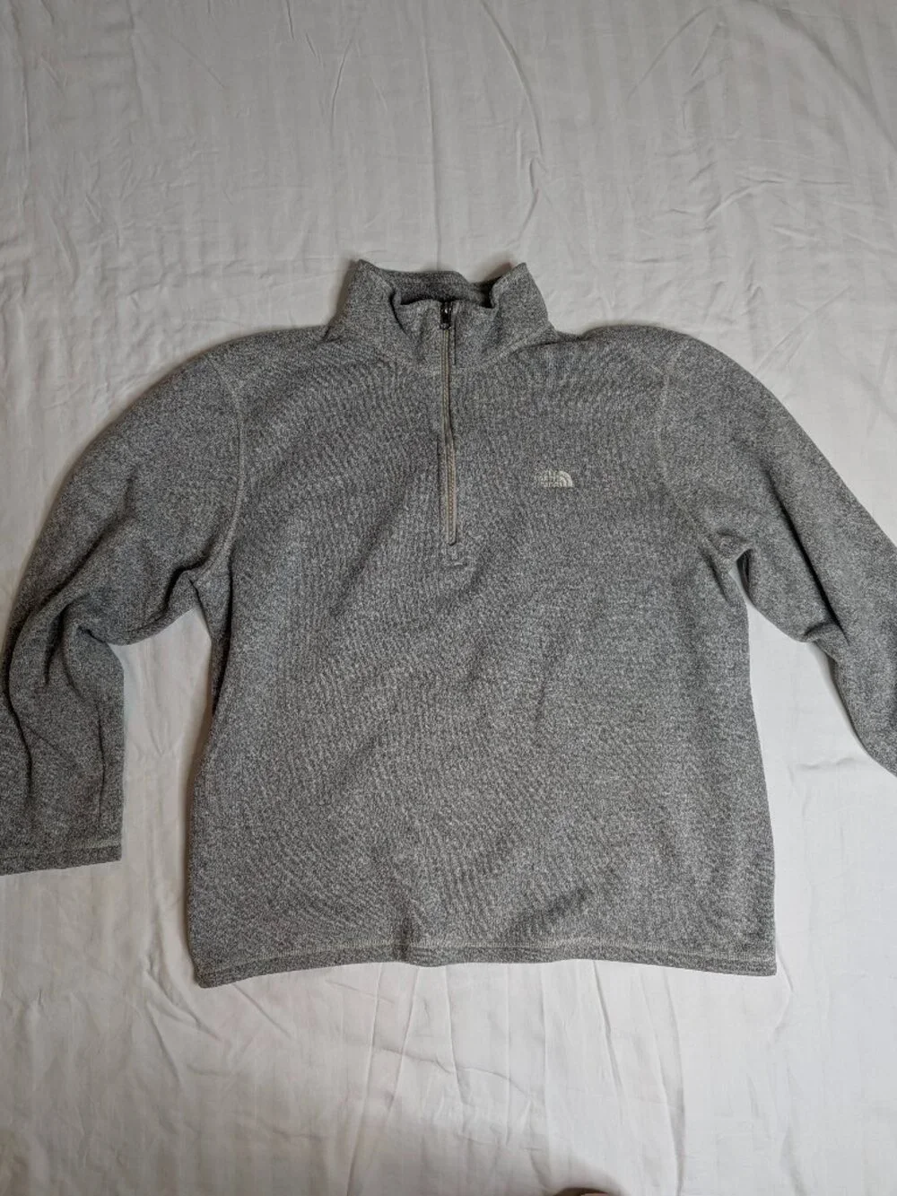 Mens Northface Fleece 1/4 Zip Size XL in Heather Gray